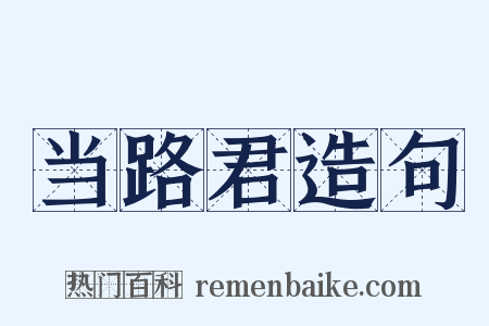 当路君造句是什么意思的图片